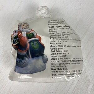 California Creations Santa‎ In Sleigh 94515 ready to paint Collectable Christmas